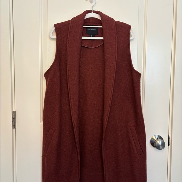 Cynthia Rowley Jackets & Blazers - Cynthia Rowley Rich Brown Sleeveless Cardigan